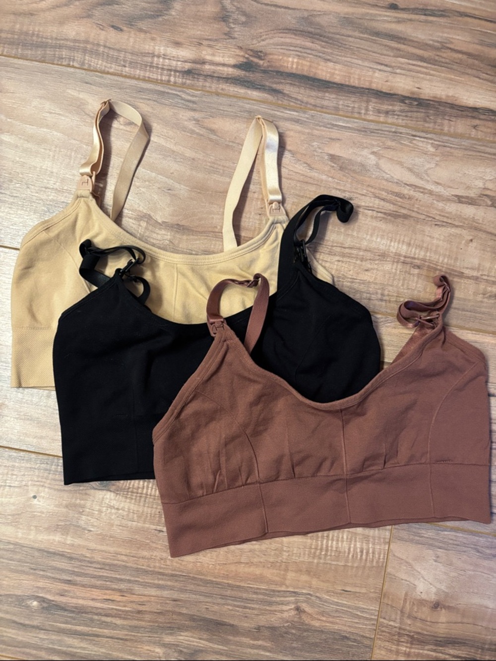 Everyday Wireless Bralette - Black, Brown, Cream